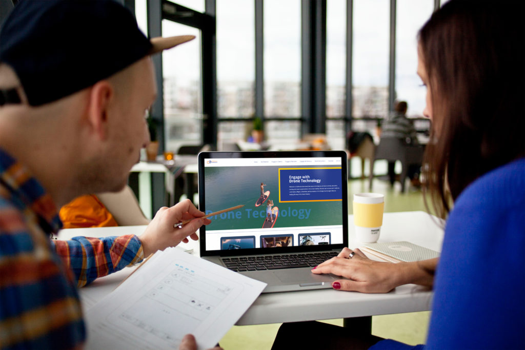 This is FCM portfolio for Drone desktop mockup design