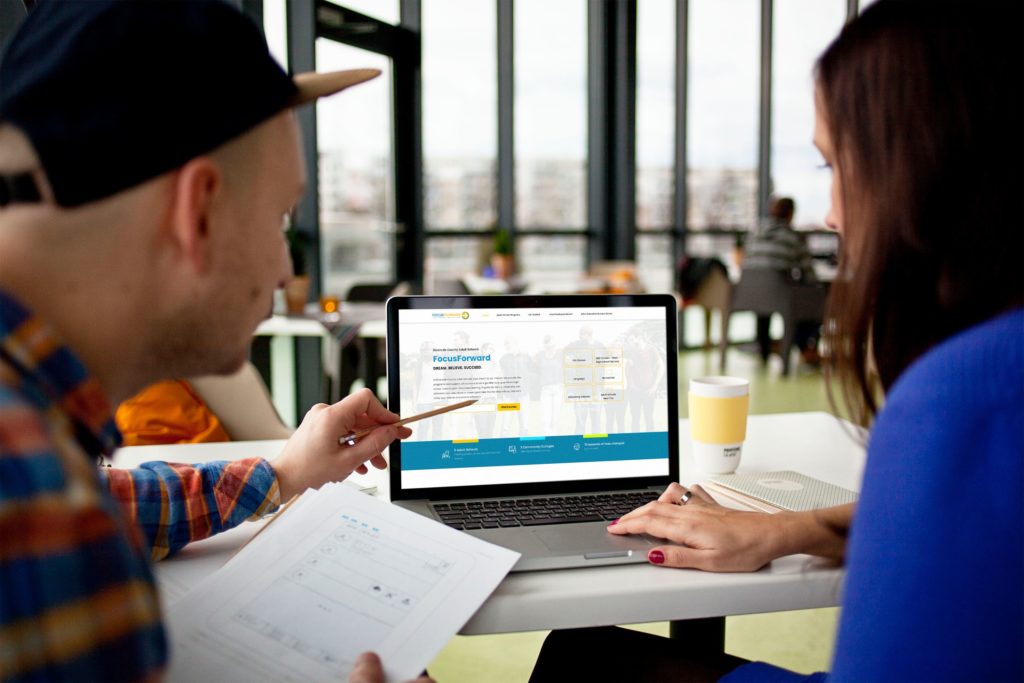 This is FCM portfolio for Riverside Focus Forward Regional Campaign desktop mockup design