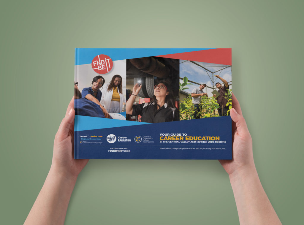 This is FCM portfolio for Find It. Be It. Regional CTE Campaign look book cover