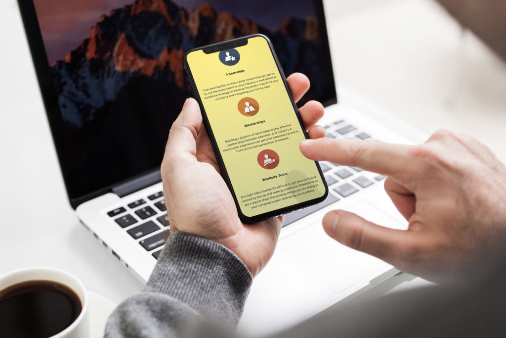This is FCM portfolio for Behind every employer campaign Mobile mockup