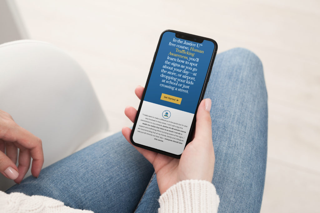 This is FCM portfolio for Every day heroes Mobile mockup