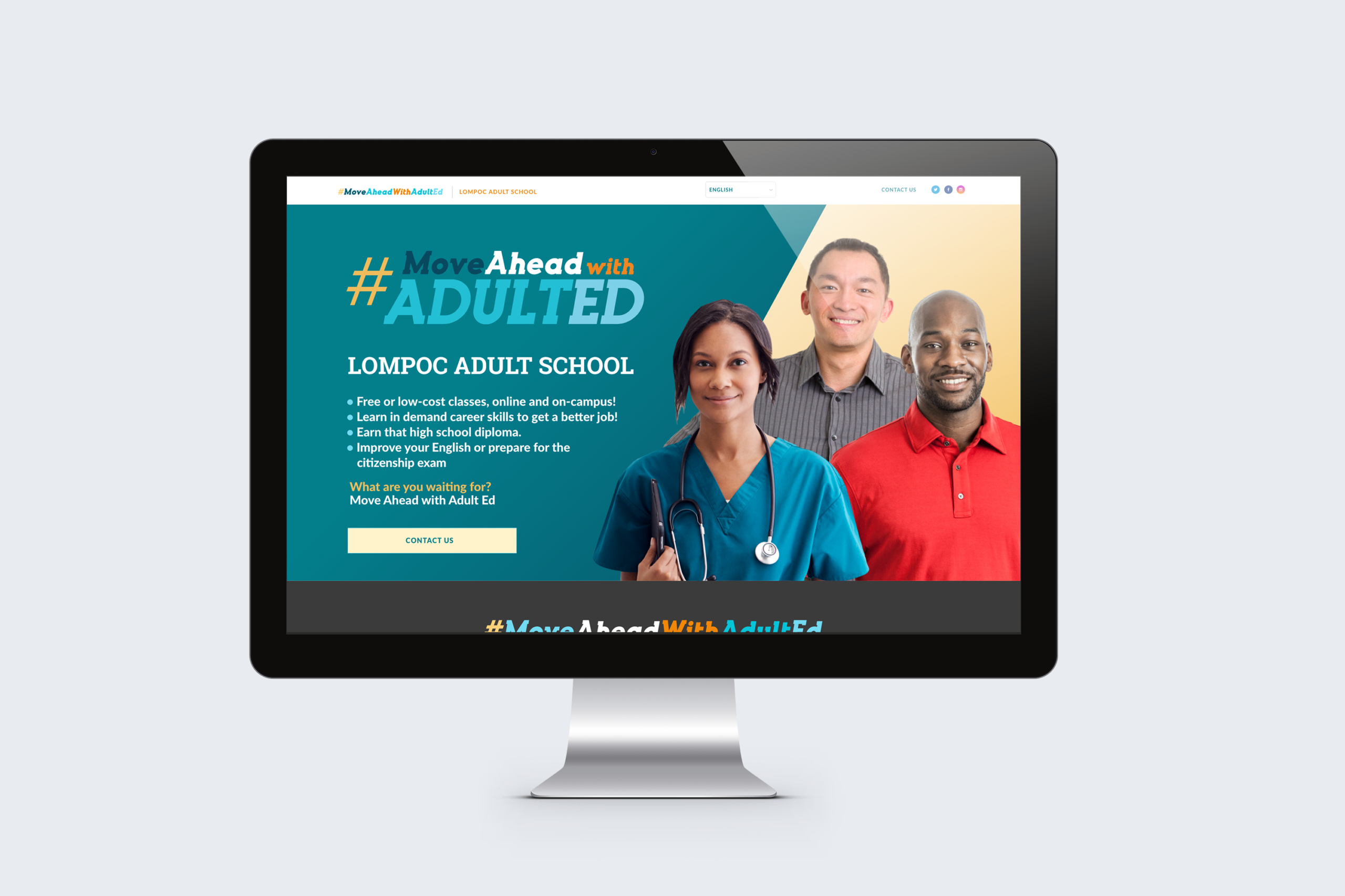 This is FCM portfolio for Lompoc website mockup