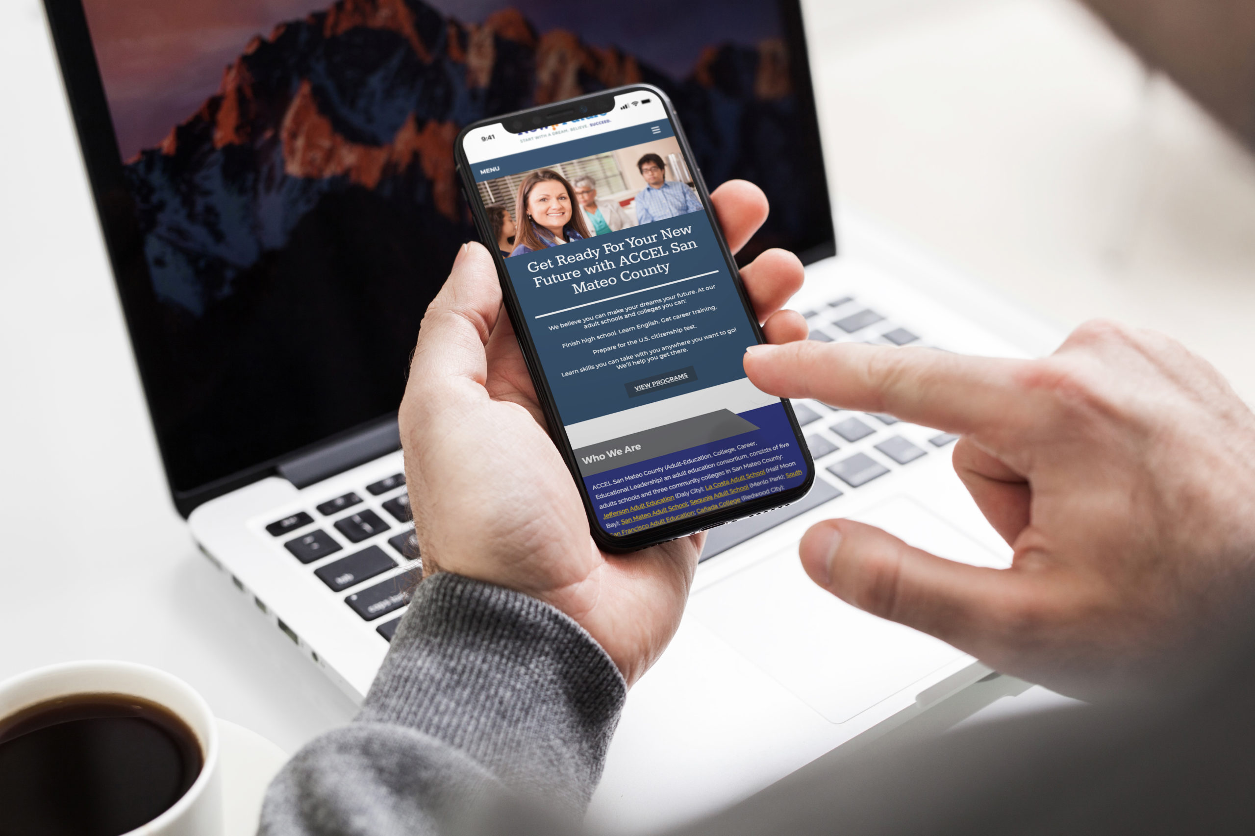 This is FCM portfolio for ACCEL Mobile mockup